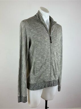 Billy Reid Heather Gray Knit Sweater Jacket